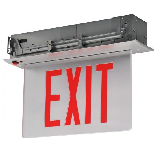 X9 Recessed Aluminum LED Edgelit Exit