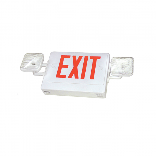 XEM8U LED Exit & Incandescent Emergency Combo