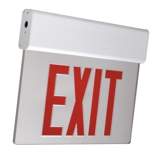 X1UBAA - BAA Compliant Aluminum LED Edgelit Exit Sign