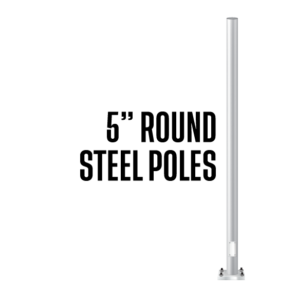 Straight Steel Round Poles - Advantage Environmental Lighting
