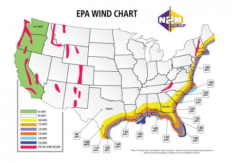 Wind Speed Map - Advantage Environmental Lighting