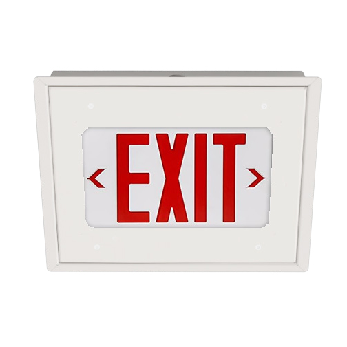 BABR - Recessed LED Exit Sign with Round Opening